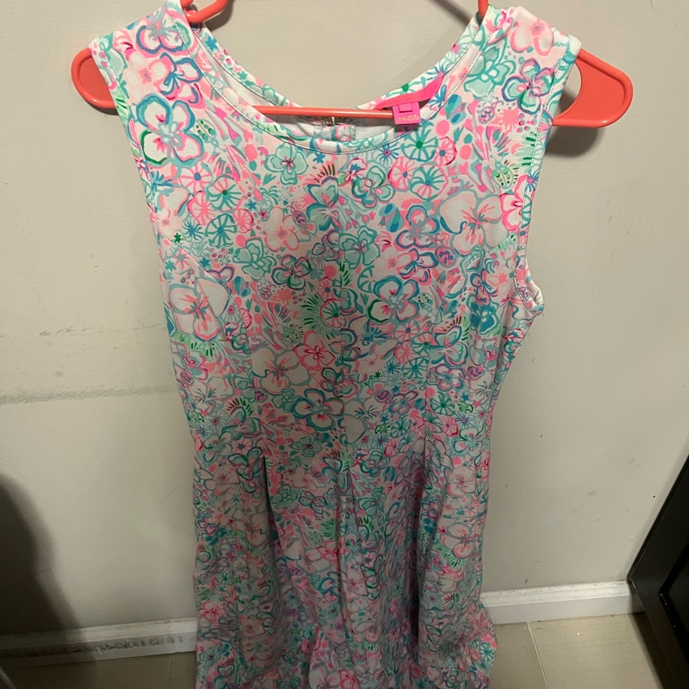 Lilly Pulitzer Floral Dress in Pink and Blue